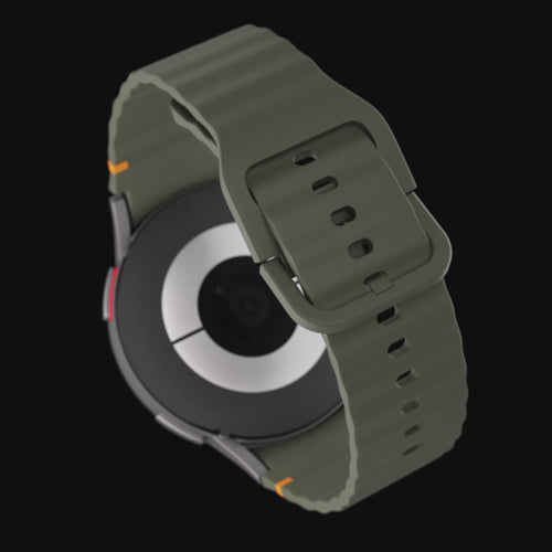 Samsung Galaxy Watch 3 41mm Wave Silicone Strap (Army Green)