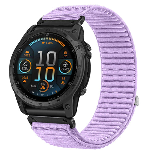 Garmin Fenix 5s / 6s Wave Nylon Strap (Light Purple)