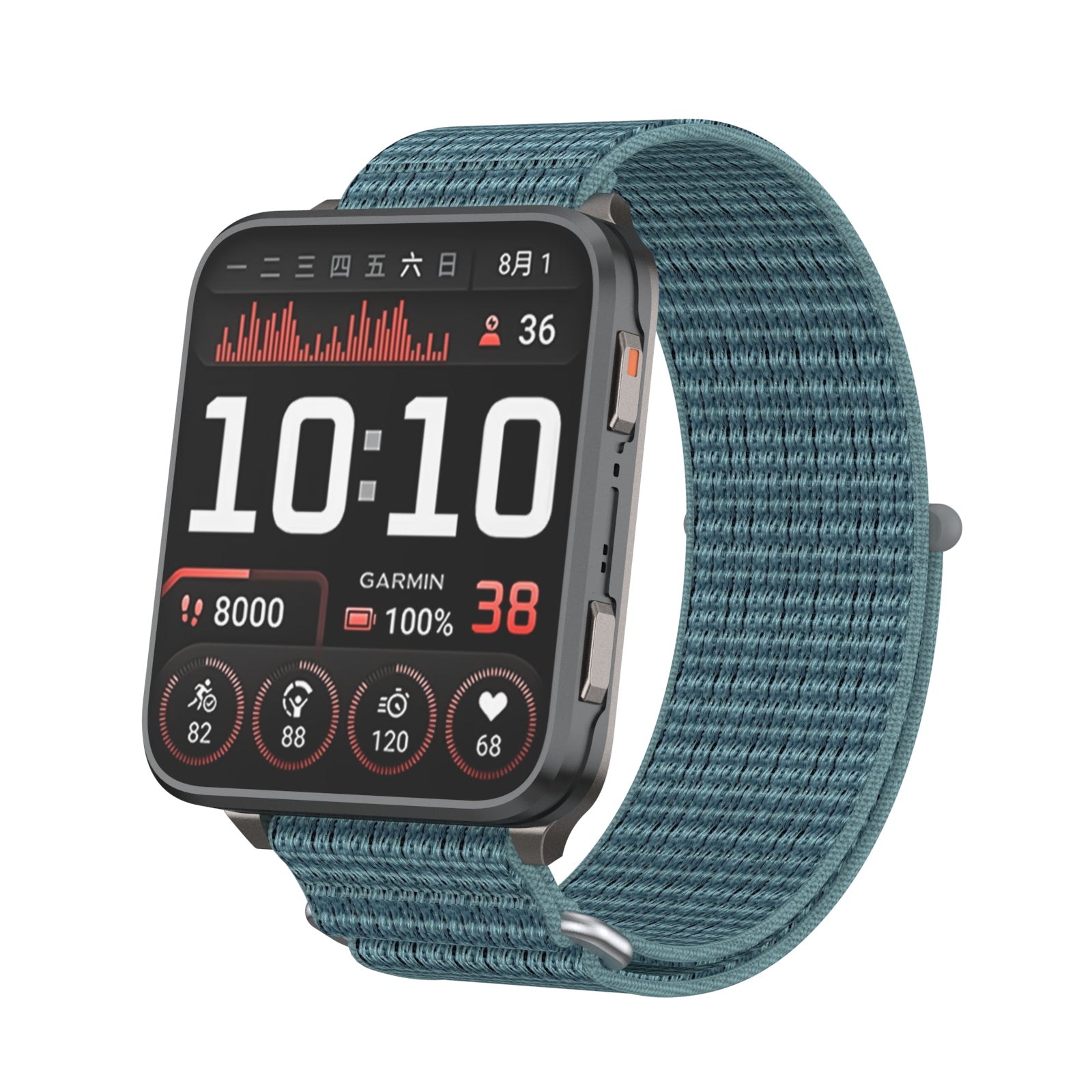 Garmin Venu X1 Nylon Strap (Greenblue)