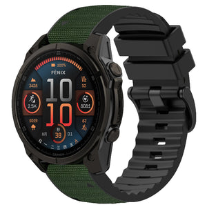 quickfit hybrid leather band green