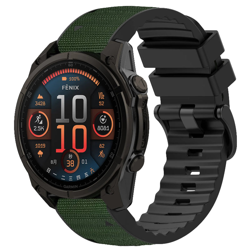 Garmin Descent MK2 Hybrid Nylon Strap (Army Green)