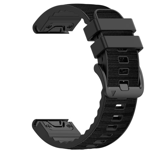 Garmin Quatix 8 Pro - 47mm Hybrid Nylon Strap (Black)