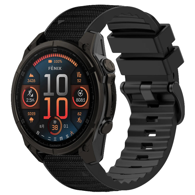 Garmin Descent MK2 Hybrid Nylon Strap (Black)