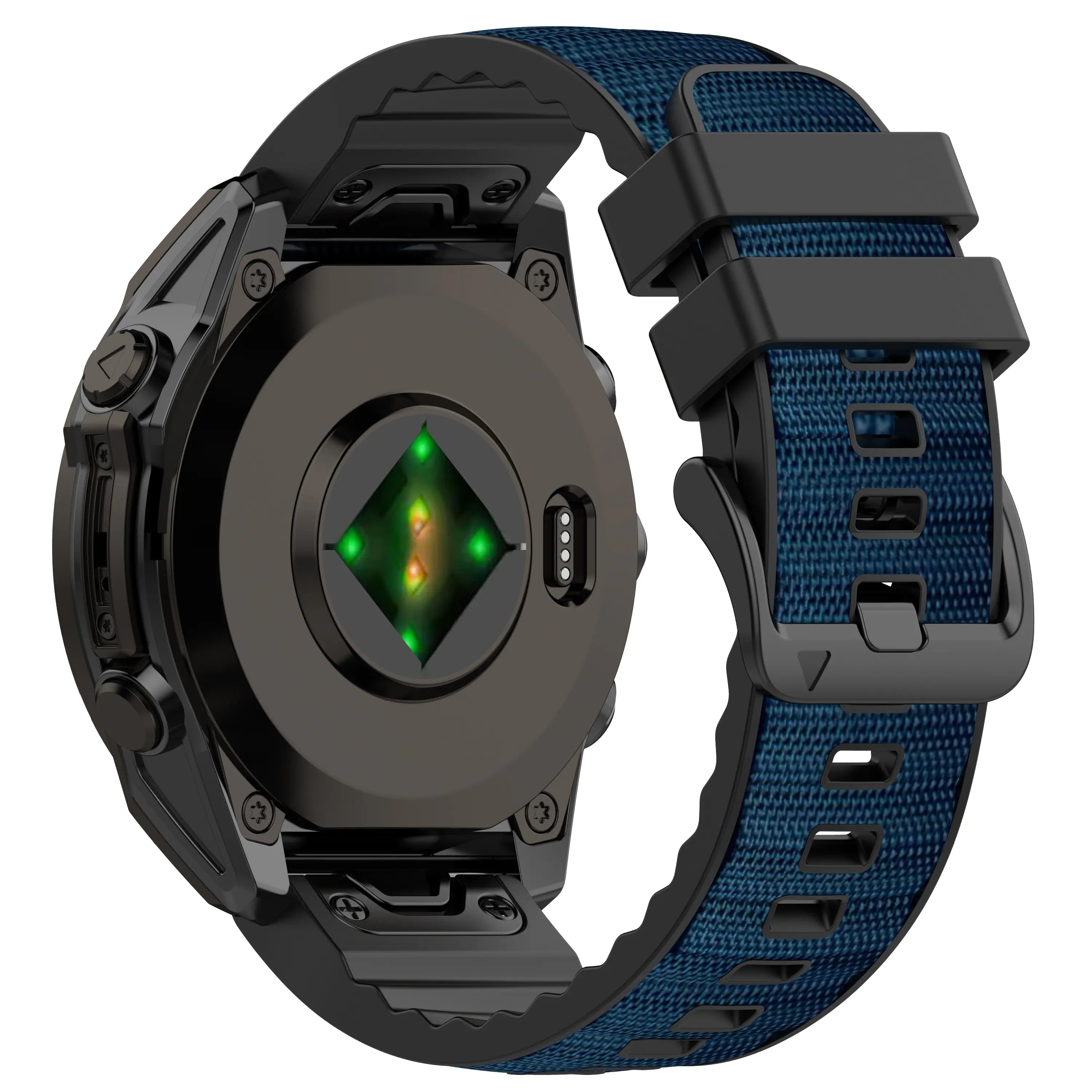 Garmin Quatix 8 Pro - 47mm Hybrid Nylon Strap (Dark Blue)
