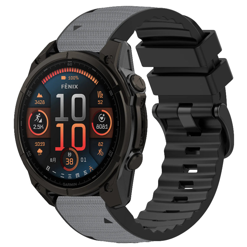 quickfit hybrid leather band grey