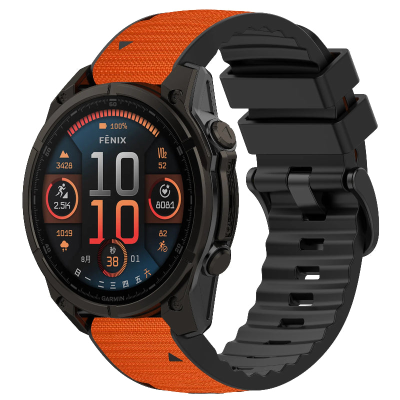 Garmin Descent MK2 Hybrid Nylon Strap (Orange)
