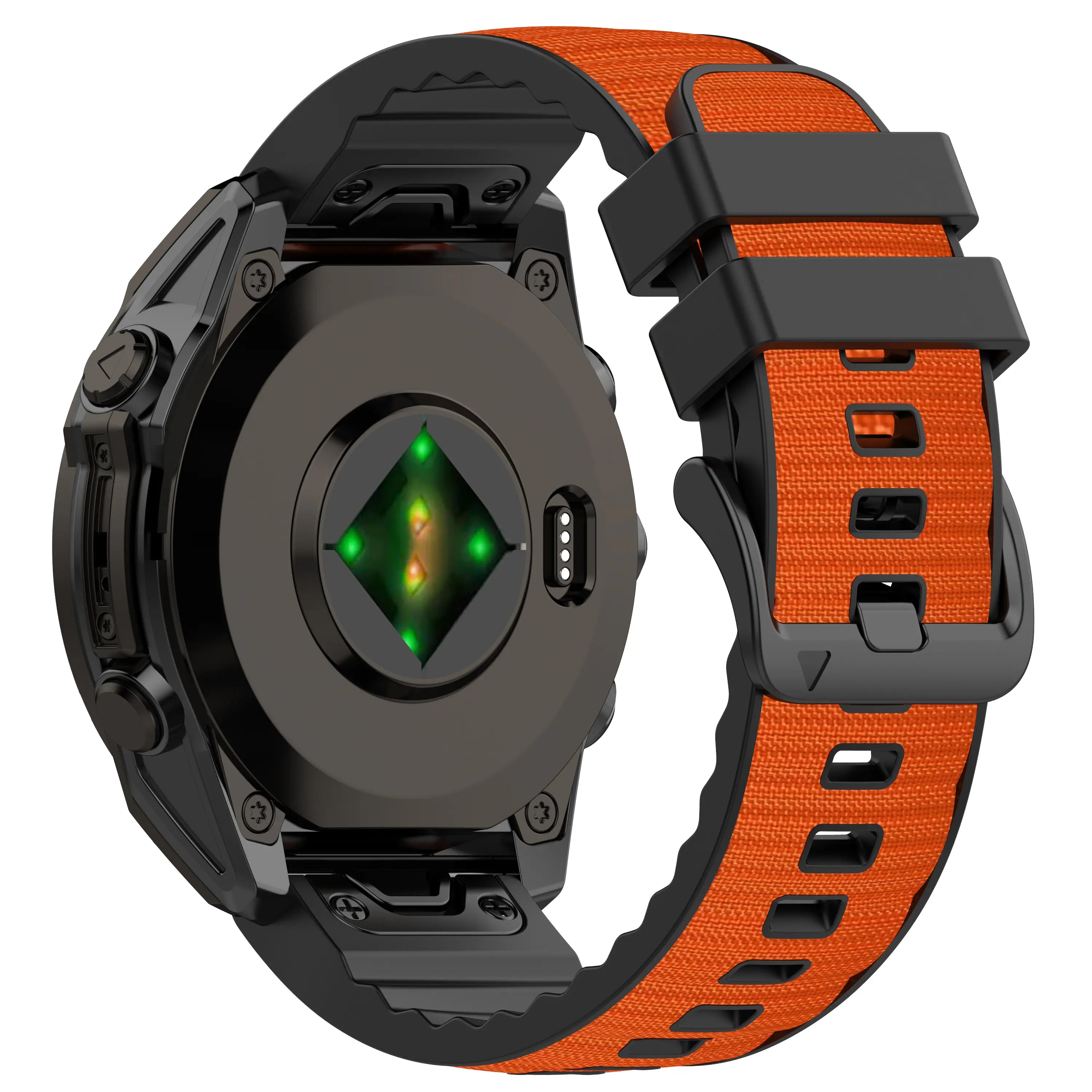 Garmin Quatix 8 Pro - 47mm Hybrid Nylon Strap (Orange)