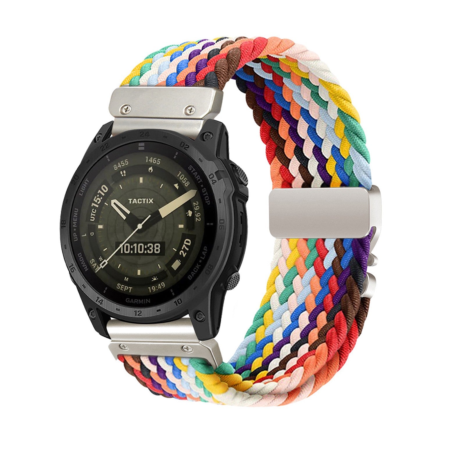Garmin Epix Pro (Gen 2) 42mm Braided Strap P-Buckle (Rainbow)