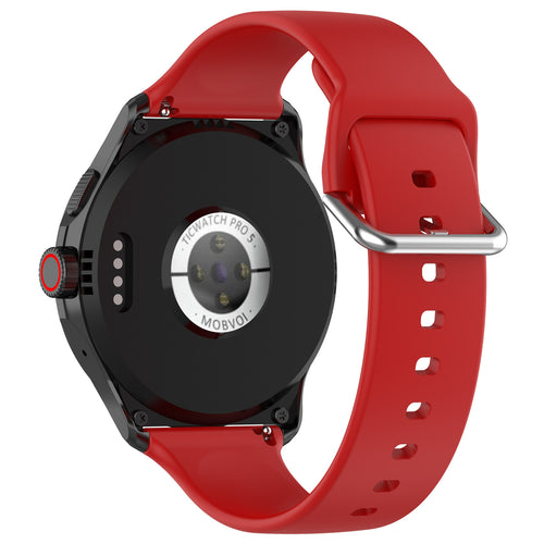 Universal 24mm Silicone Buckle Strap (Red)