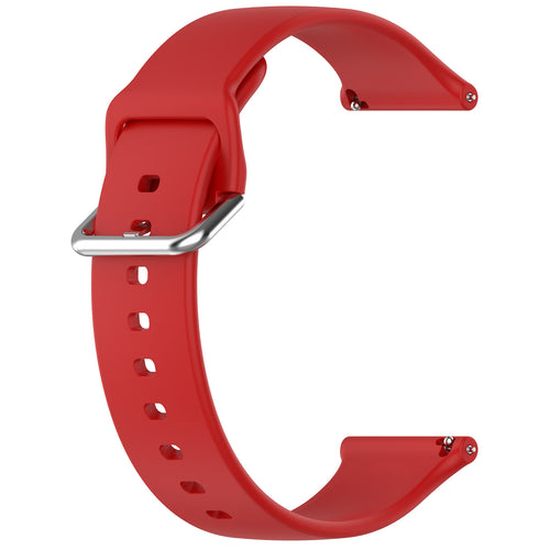 Universal 24mm Silicone Buckle Strap (Red)