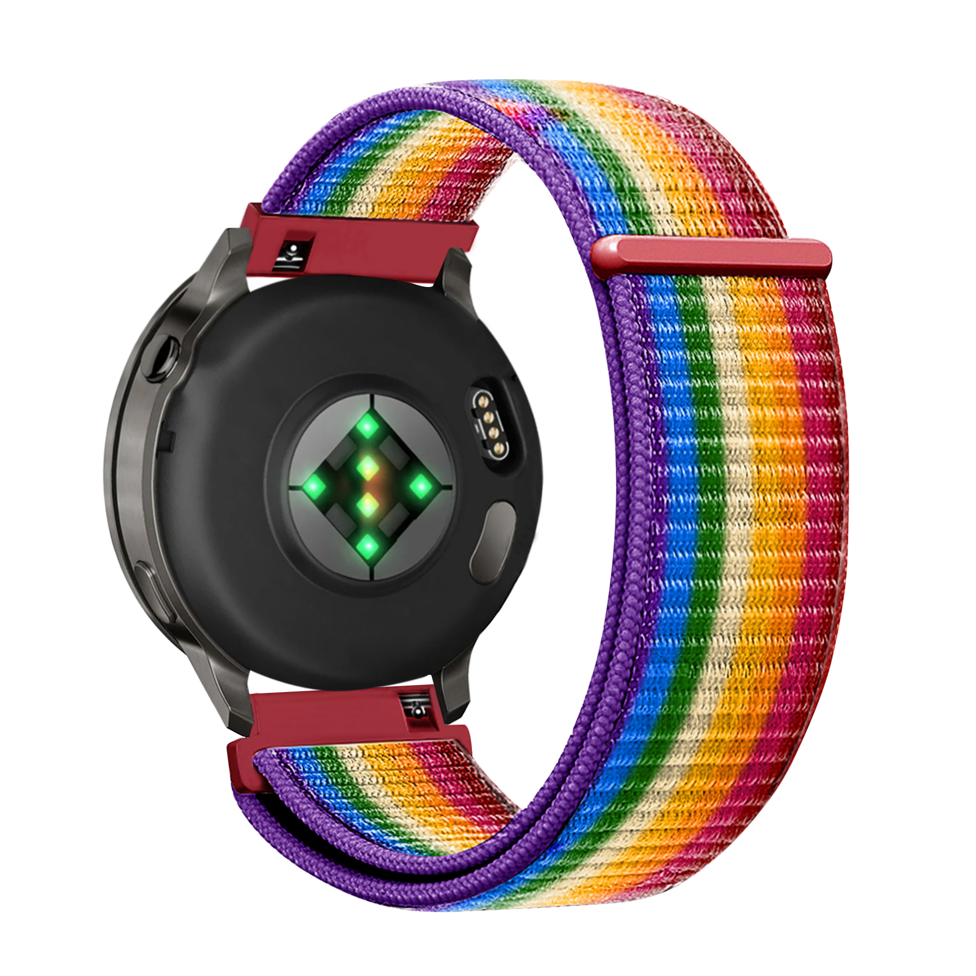 Bandz Garmin Forerunner 255s Nylon Loop Strap (Rainbow)