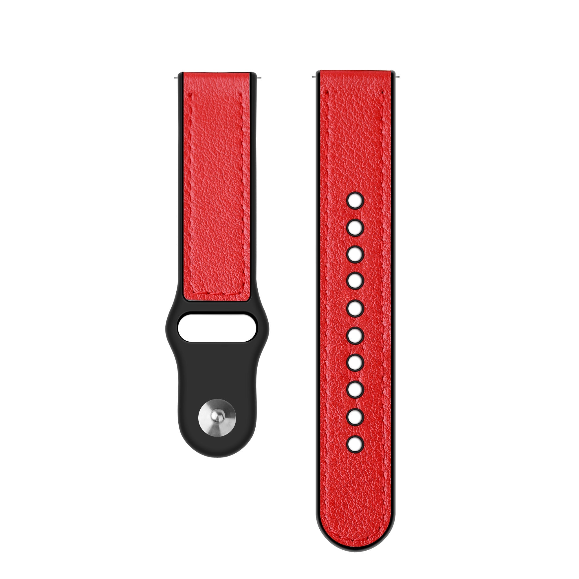 Amazfit GTS 4 Leather Hybrid Strap (Red)