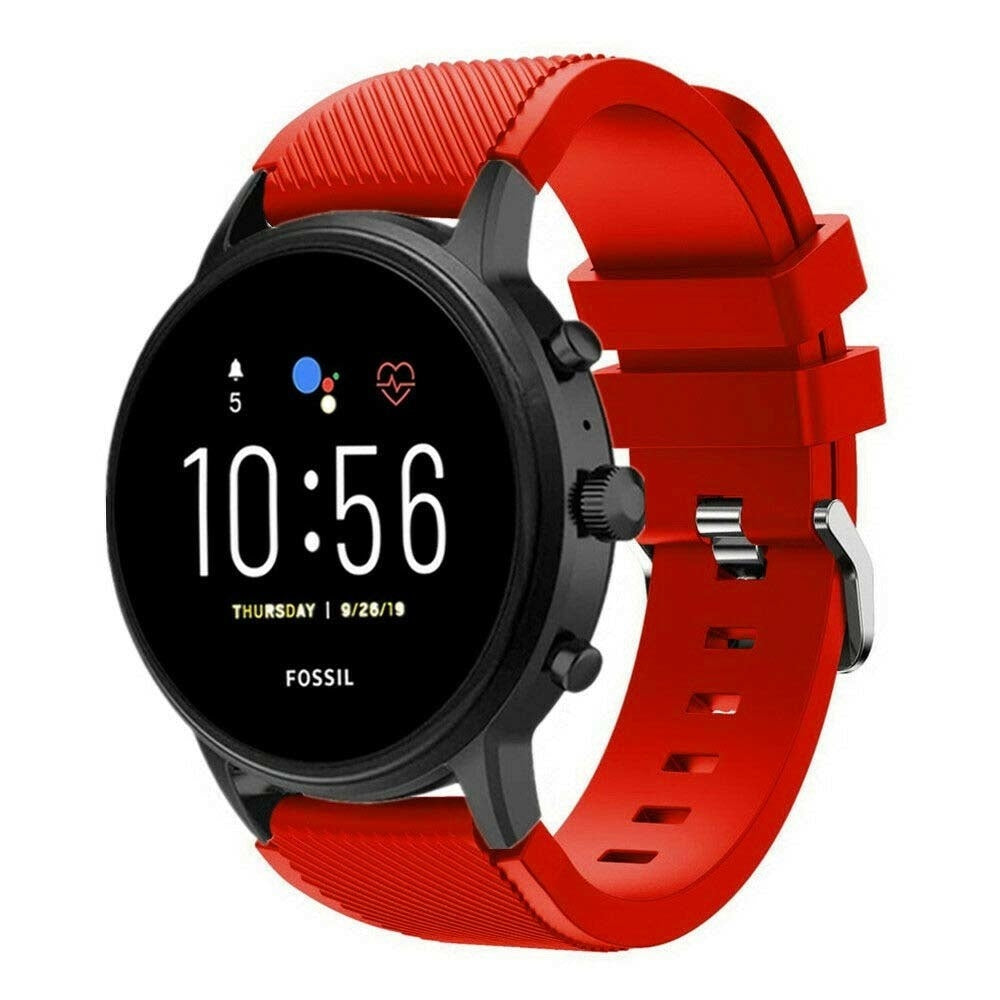 rood-bandje-voor-fossil-gen-5-smartwatch-siliconen