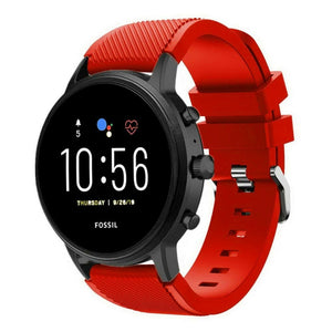 Fossil Gen 4 Explorist (HR) Silicone Strap (Red)