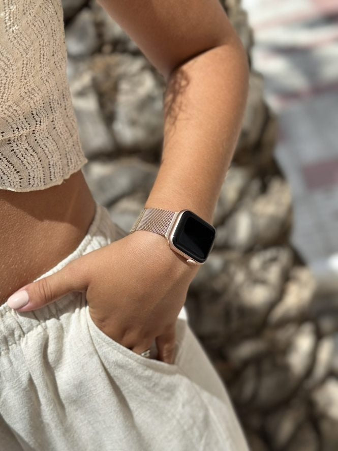 xoxo Wildhearts Apple Watch Milanese-Strap (Rose Gold)