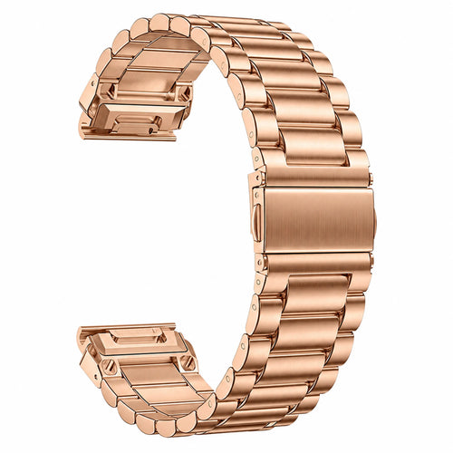 Garmin Approach S72 - 43mm Premium Steel Strap (Rose Gold)