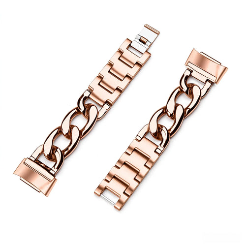 Fitbit Charge 5 Steel Chain Strap (Rose Gold)