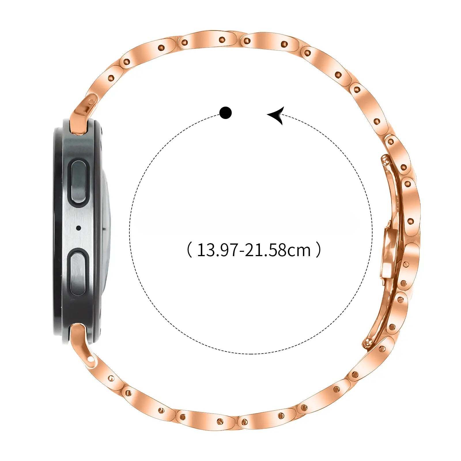 Samsung Galaxy Watch 8 Classic Slimfit Steel Strap (Rose Gold)
