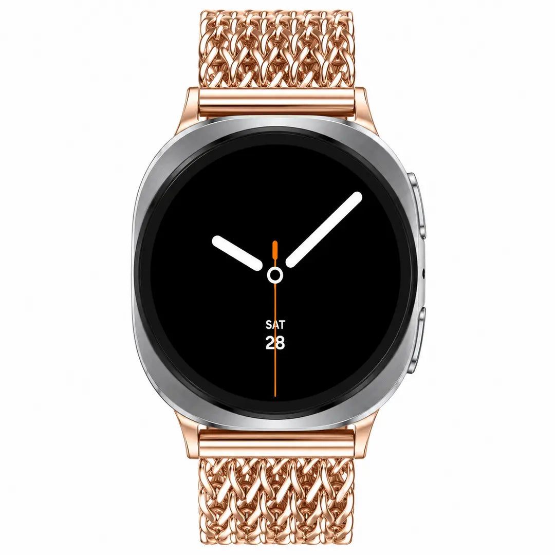 Samsung Galaxy Watch 9 - 44mm Metal Mesh Strap (Rose Gold)