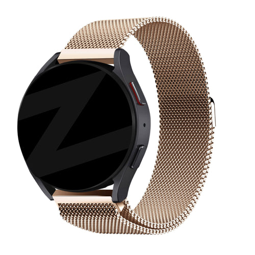 Bandz Coros Pace 2 Milanese Loop Strap (Rose Gold)