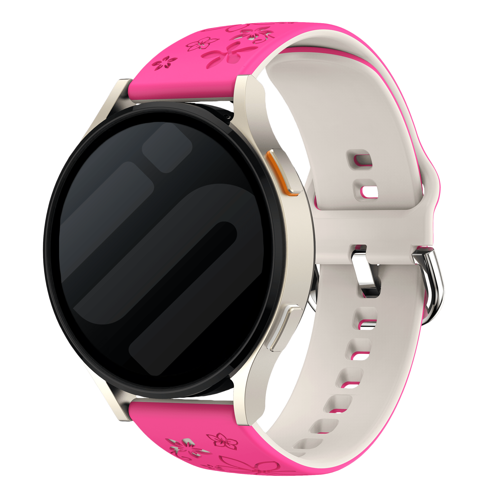 Amazfit GTS 4 Flower Silicone Strap (Bright Pink/Starlight)