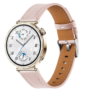 Huawei Watch GT 6 - 41mm 'One Push' Leather Strap (Light Pink)