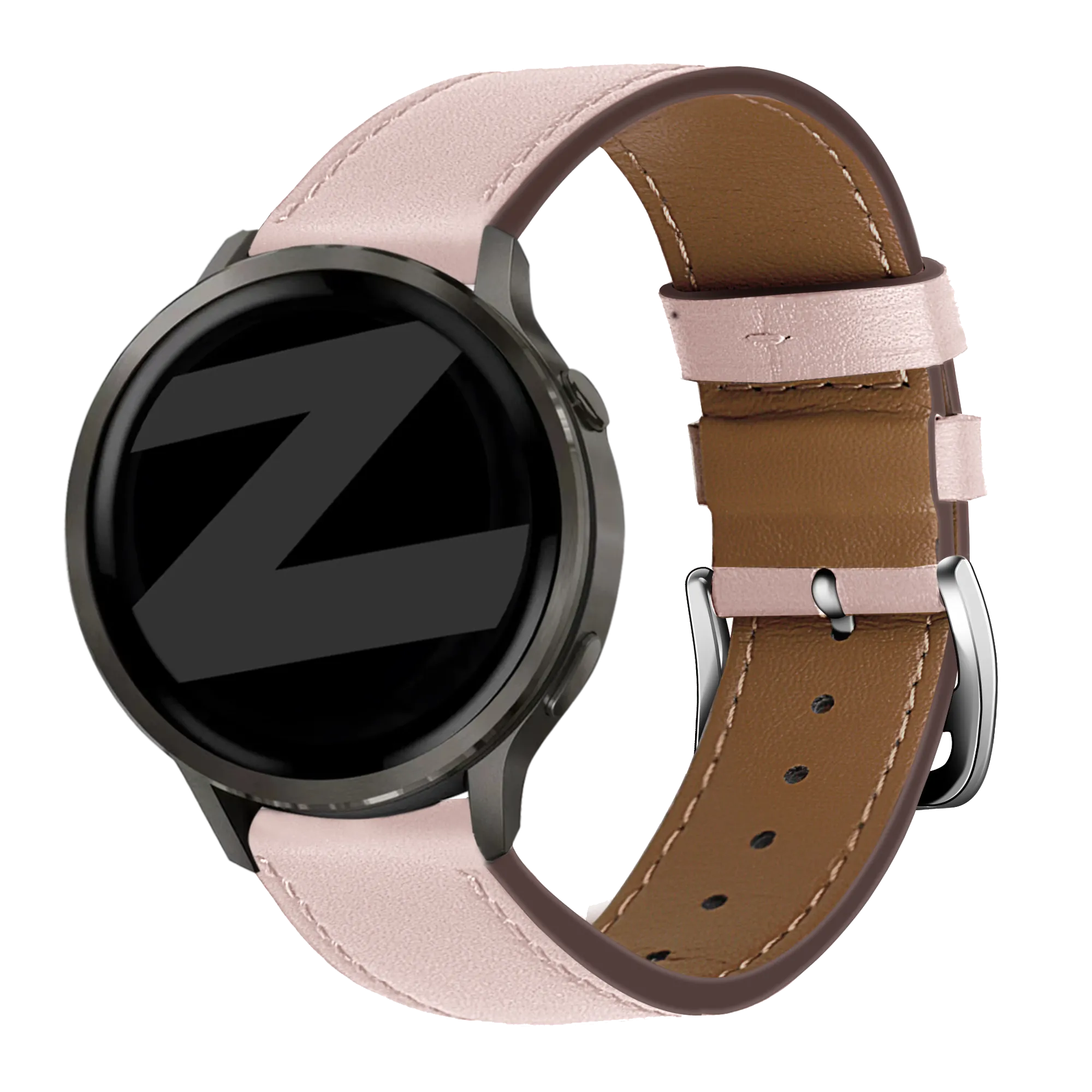 Bandz Garmin Venu 2s Leather Strap 'Deluxe' (Pink)