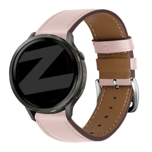 Bandz Garmin Vivomove 3s Leather Strap 'Deluxe' (Pink)