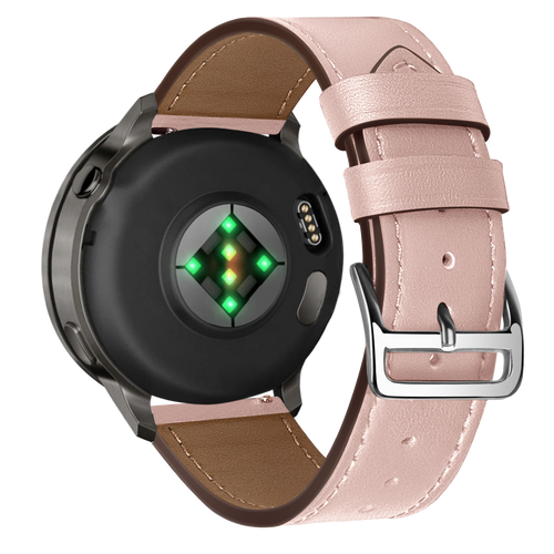 Bandz Garmin Vivoactive 6 Leather Strap 'Deluxe' (Pink)
