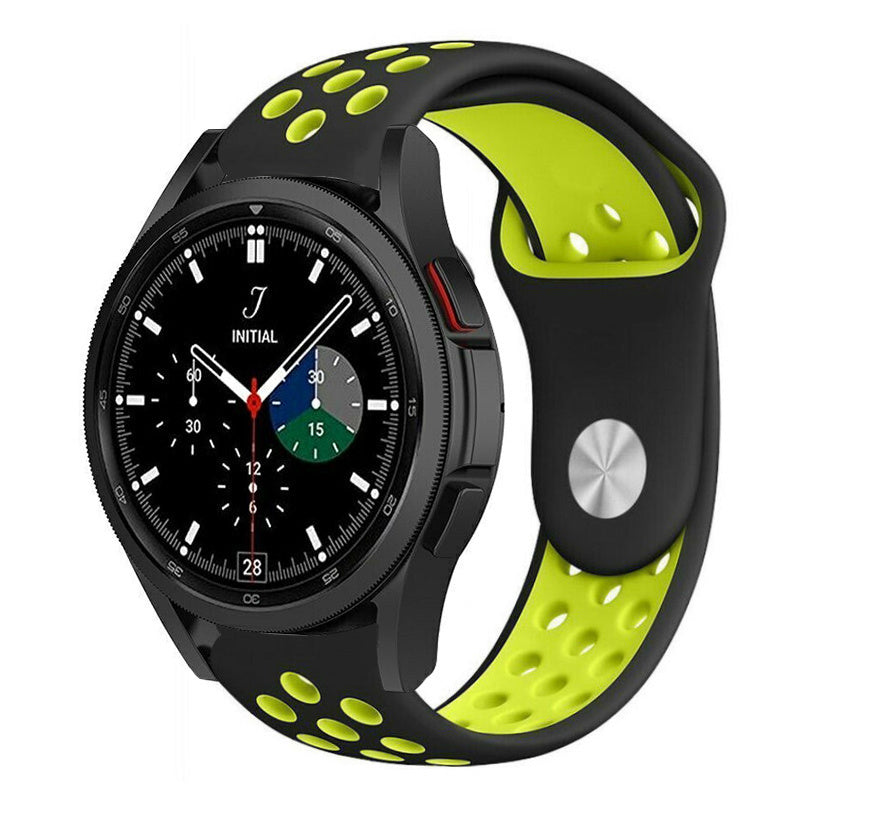 samsung gear sport armband Samsung Galaxy Watch 4 Classic 46mm Sport Strap (Black/Yellow)