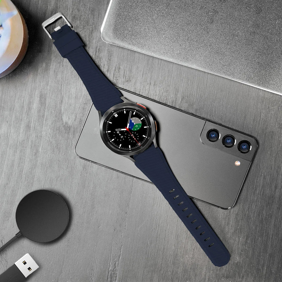 Coros Apex 2 Twill Silicone Strap (Dark Blue)