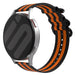 Samsung Gear Sport Nylon Strap with Buckle (Black/Orange)