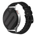 Fossil Gen 6 44mm Silicone Leather Strap (Black)