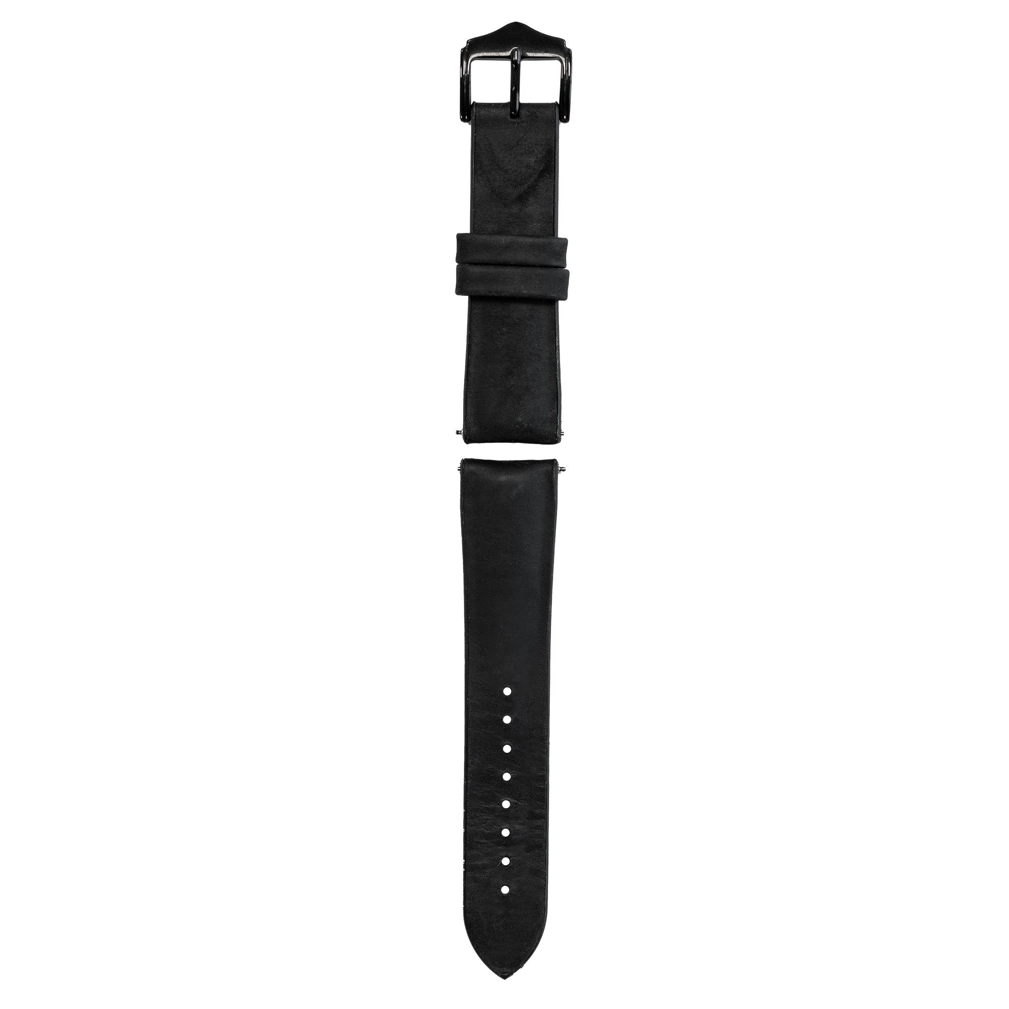 Polar Grit X Silicone/Leather Strap (Black)