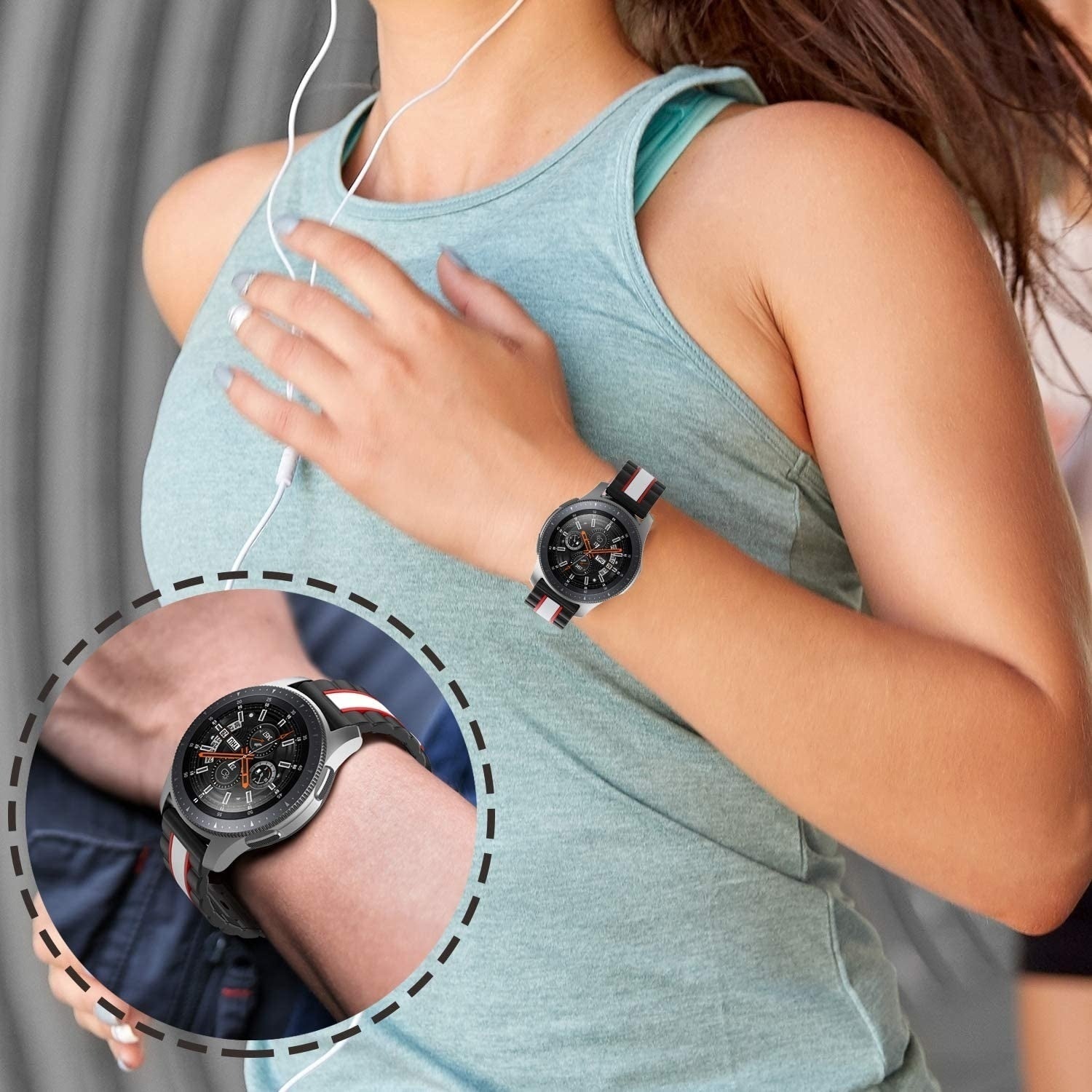 Fossil Gen Special Edition Strap (Black/White)