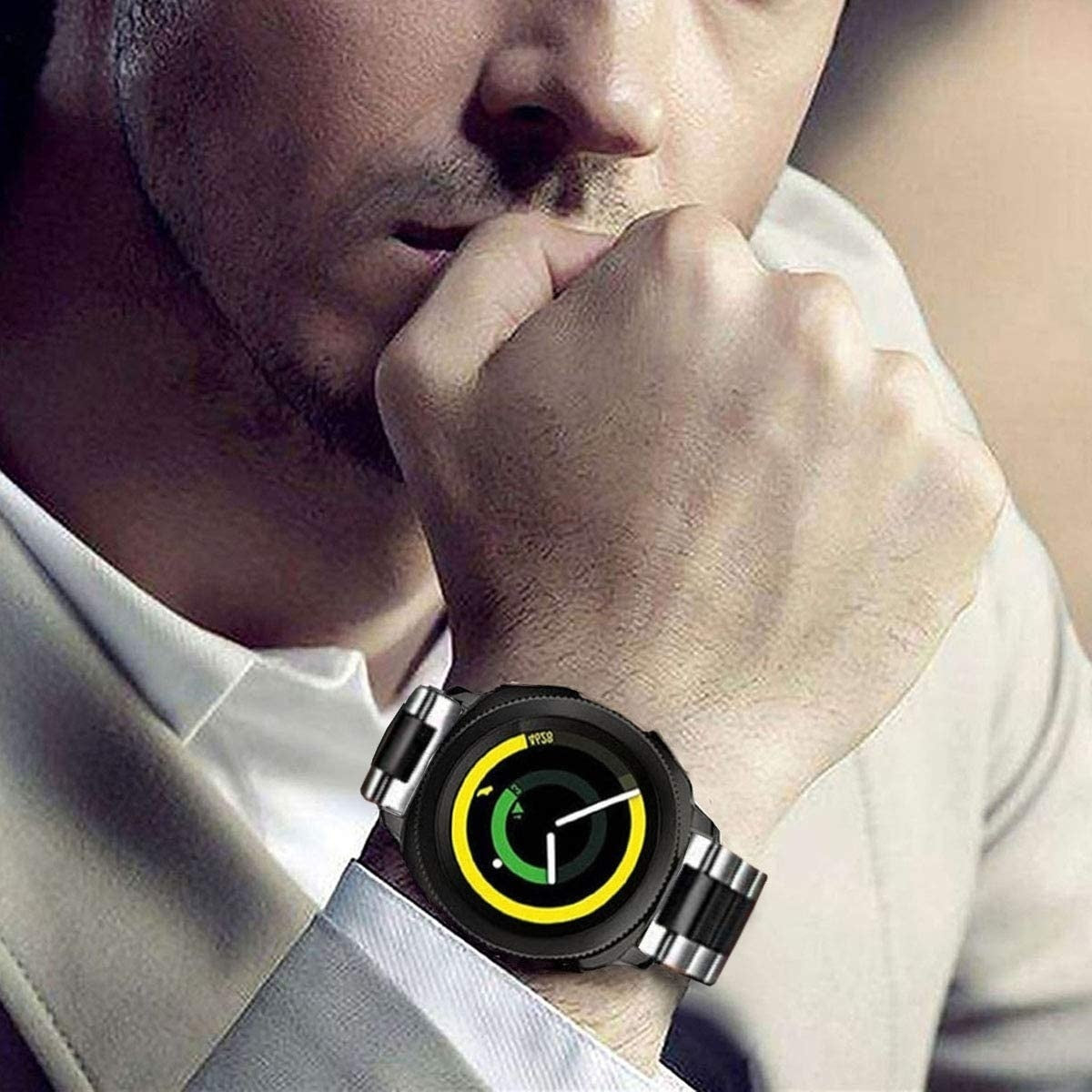 Samsung Gear Sport Steel Strap (Silver/Black)