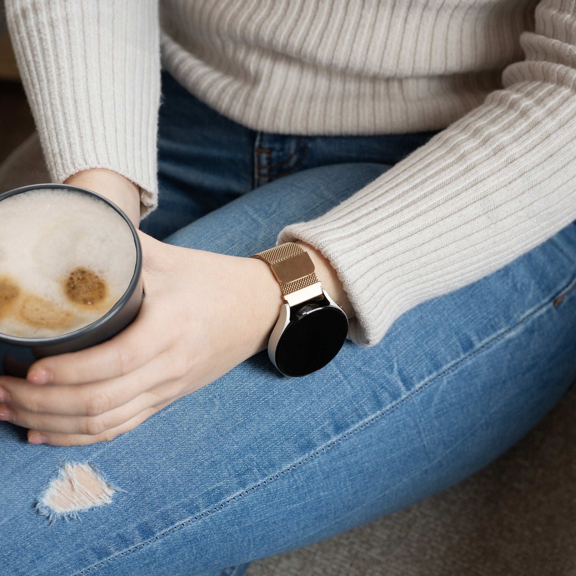Samsung Galaxy Watch 6 Classic 47mm Milanese Strap (Rose Gold)