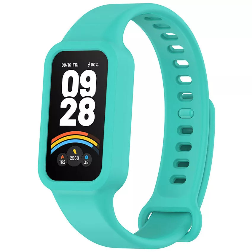 smart band 9 active silicone strap aqua