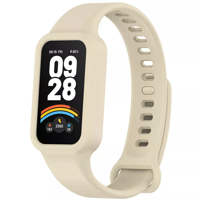 smart band 9 active silicone strap beige