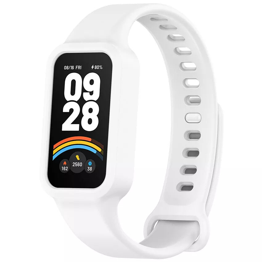 smart band 9 active silicone strap white