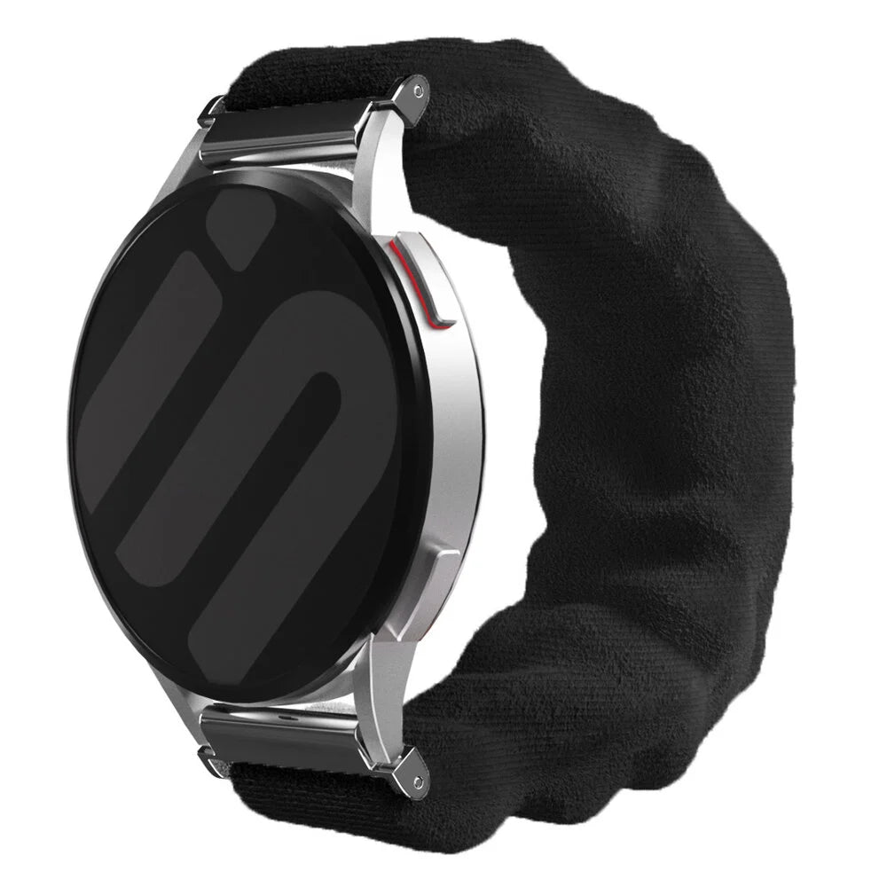 Watch Strap 20mm Scrunchie - Quick Release (Black)