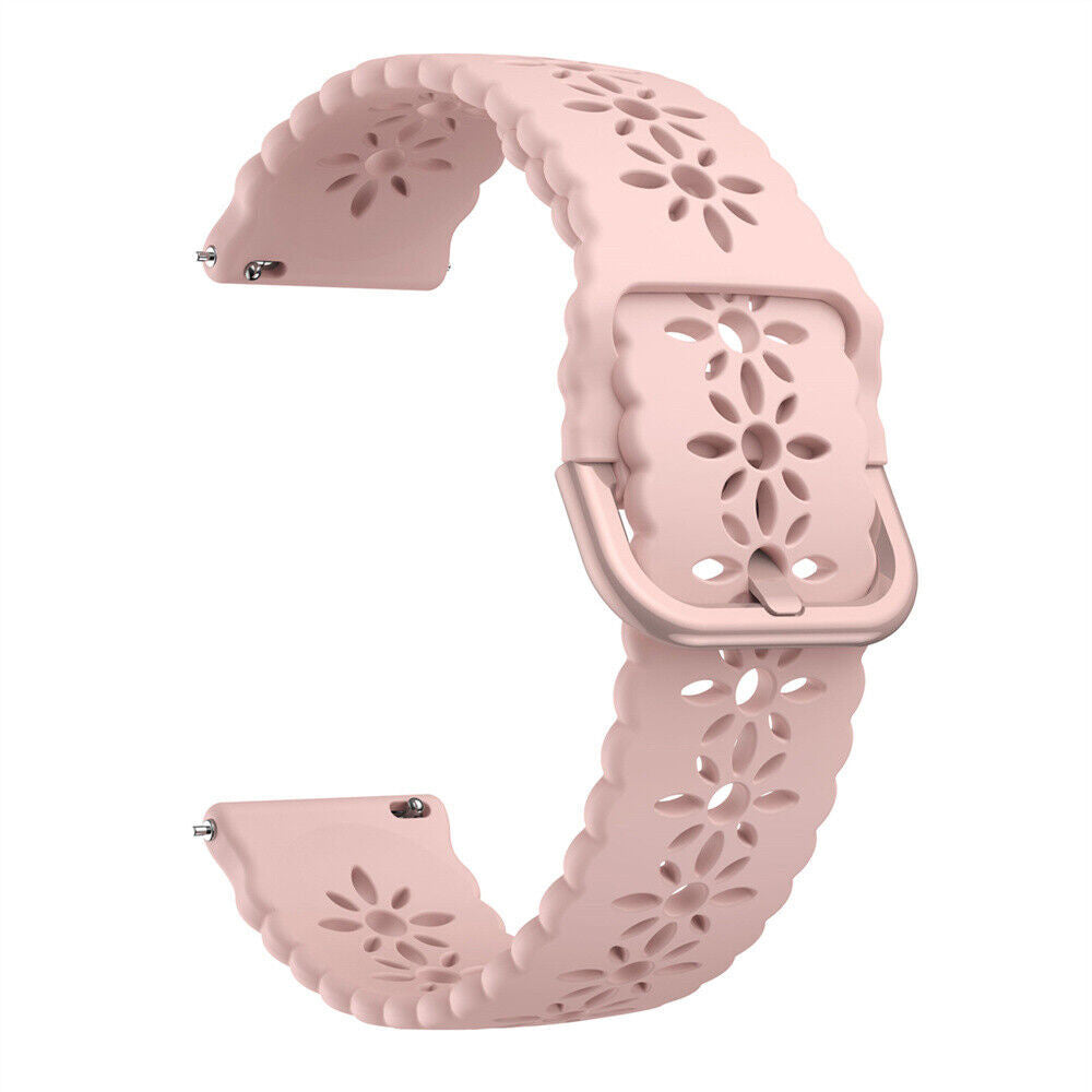 Amazfit Bip U (Pro) Patterned Silicone Strap (Pink)