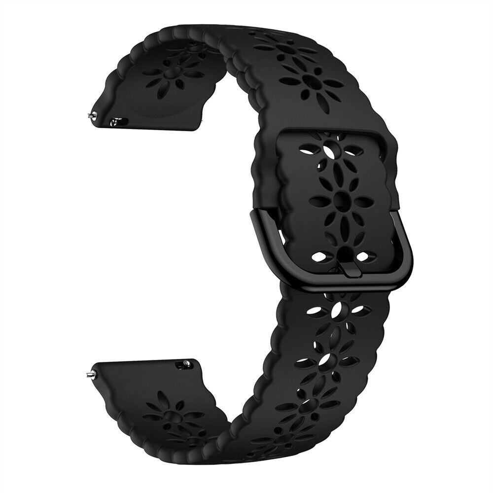 Coros Pace 2 Patterned Silicone Strap (Black)