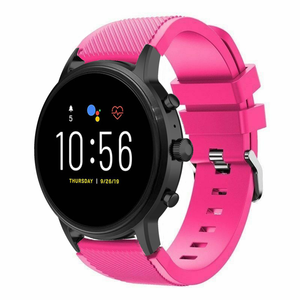 Fossil Gen 4 Explorist (HR) Silicone Strap (Bright Pink)