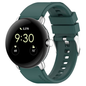 Google Pixel Watch 4 - 41mm Silicone Strap (Dark Green)