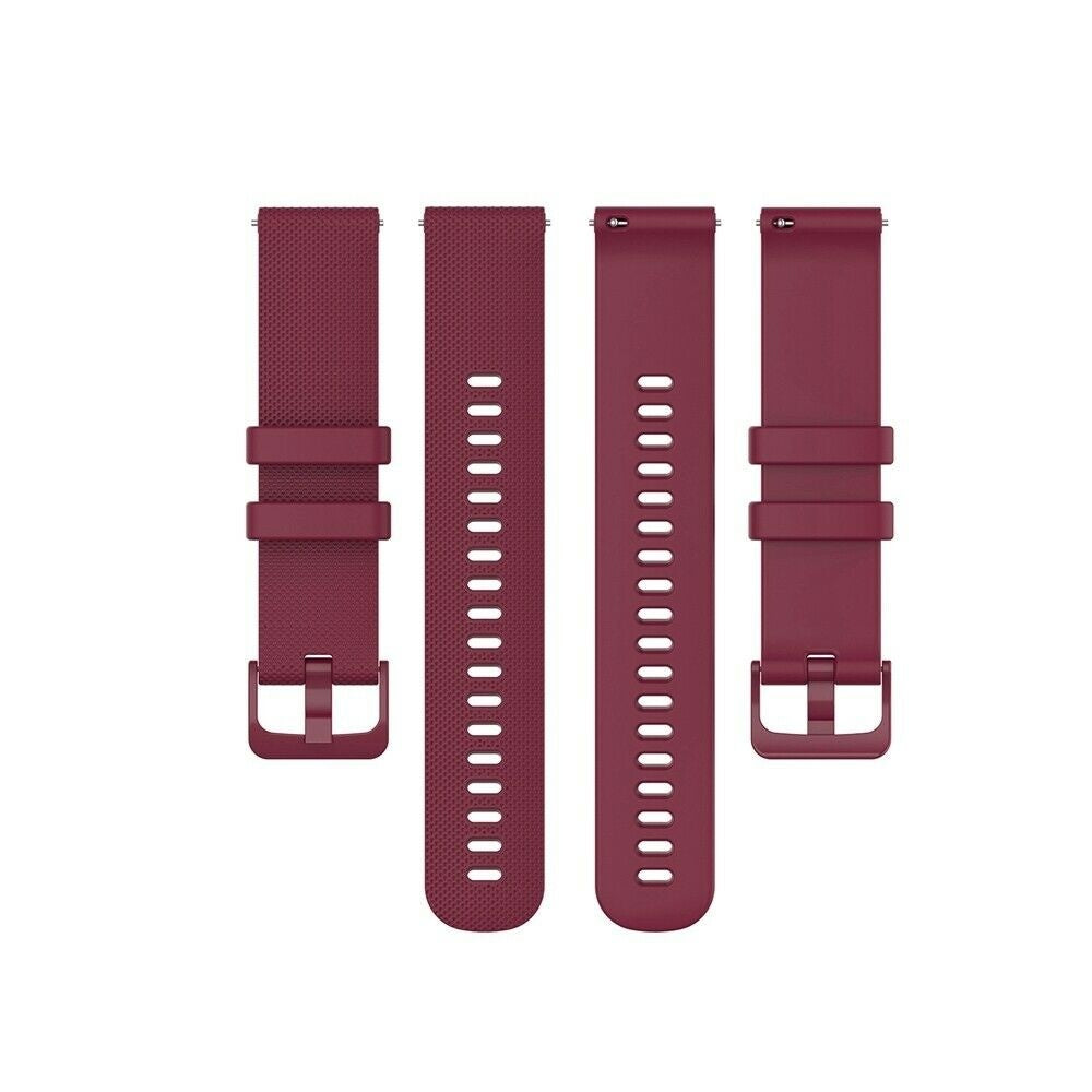 Watch Strap Premium Silicone 20mm - Quick Release (Wine Red)