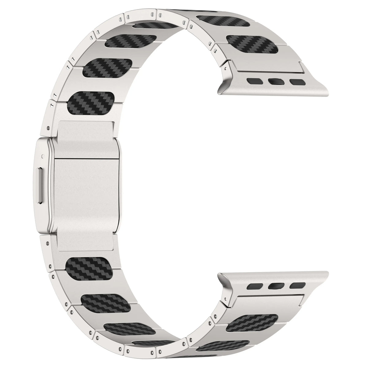 Apple Watch Ultra Refined Steel Hybrid Strap (Silver/Carbon)