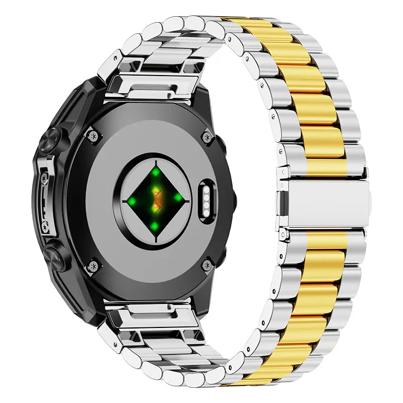 Garmin Fenix 8 - 43mm Premium Steel Strap (Silver/Gold)