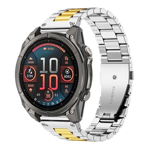 Garmin Fenix 5s/6s Premium Steel Strap (Silver/Gold)