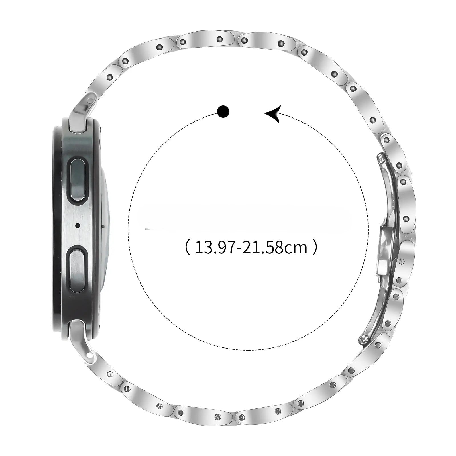 Samsung Galaxy Watch 8 Classic Slimfit Steel Strap (Silver)